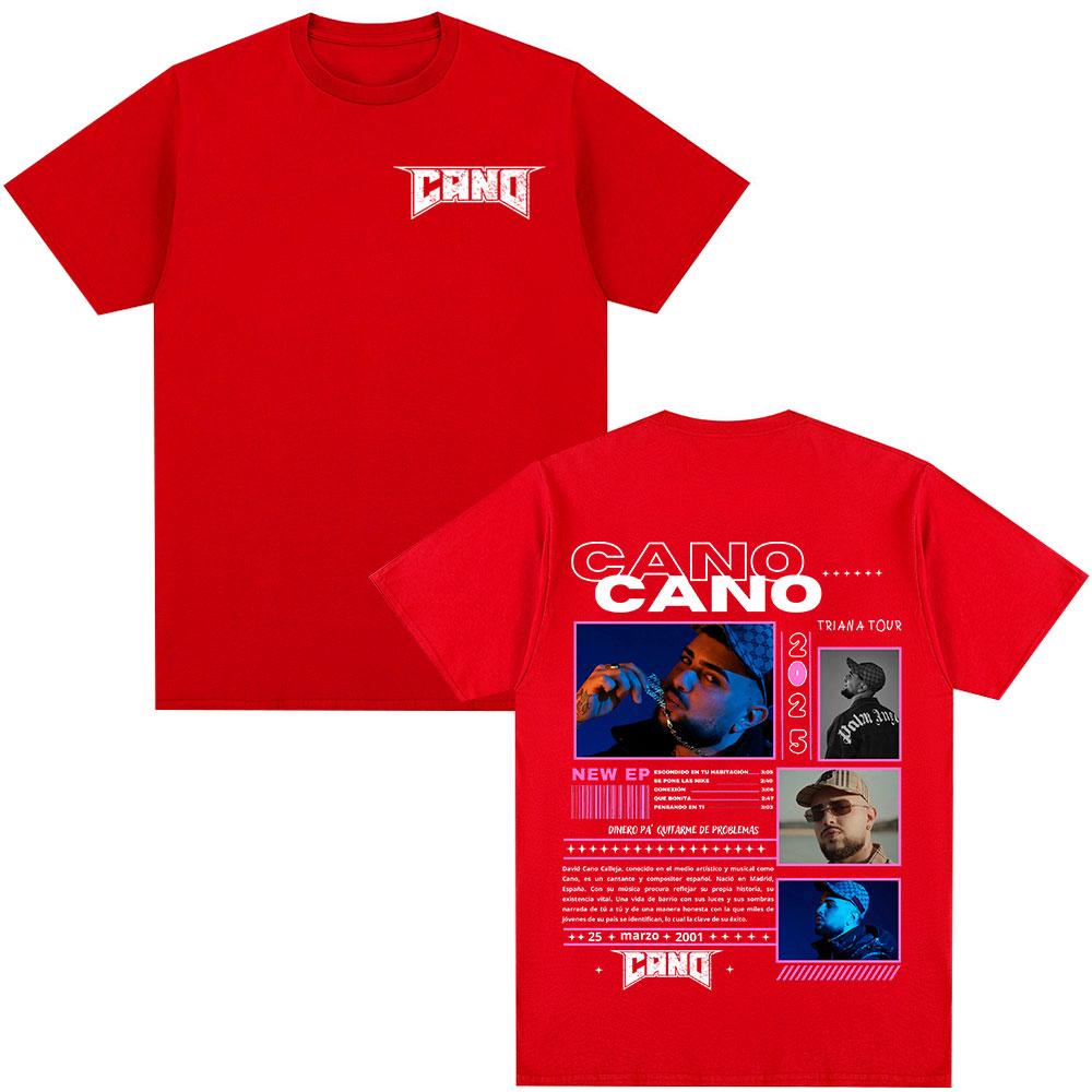 Rapper Cano Triana Tour Merch T-shirts Men Women Fashion Hip Hop Oversized T Shirt Comfort Cotton Casual Short Sleeve T-shirt
