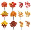 2PCS Fabric Artificial Maple Leaf Maple Leaf Shape Maple Leaf Bouquet  Home Decor