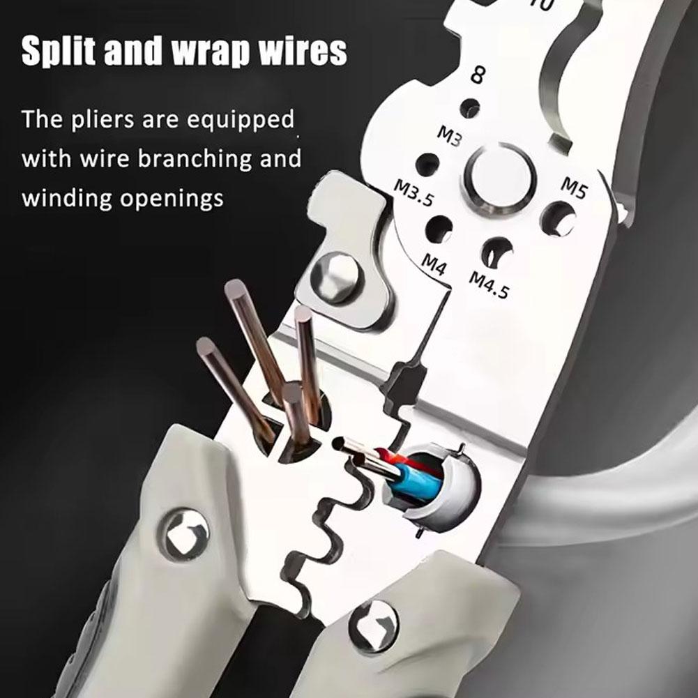 Non-slip Wire Stripper Decrustation Pliers Adjustable Electrical Wire Stripping Tool Wire Stripper Crimper For Electrical Cable