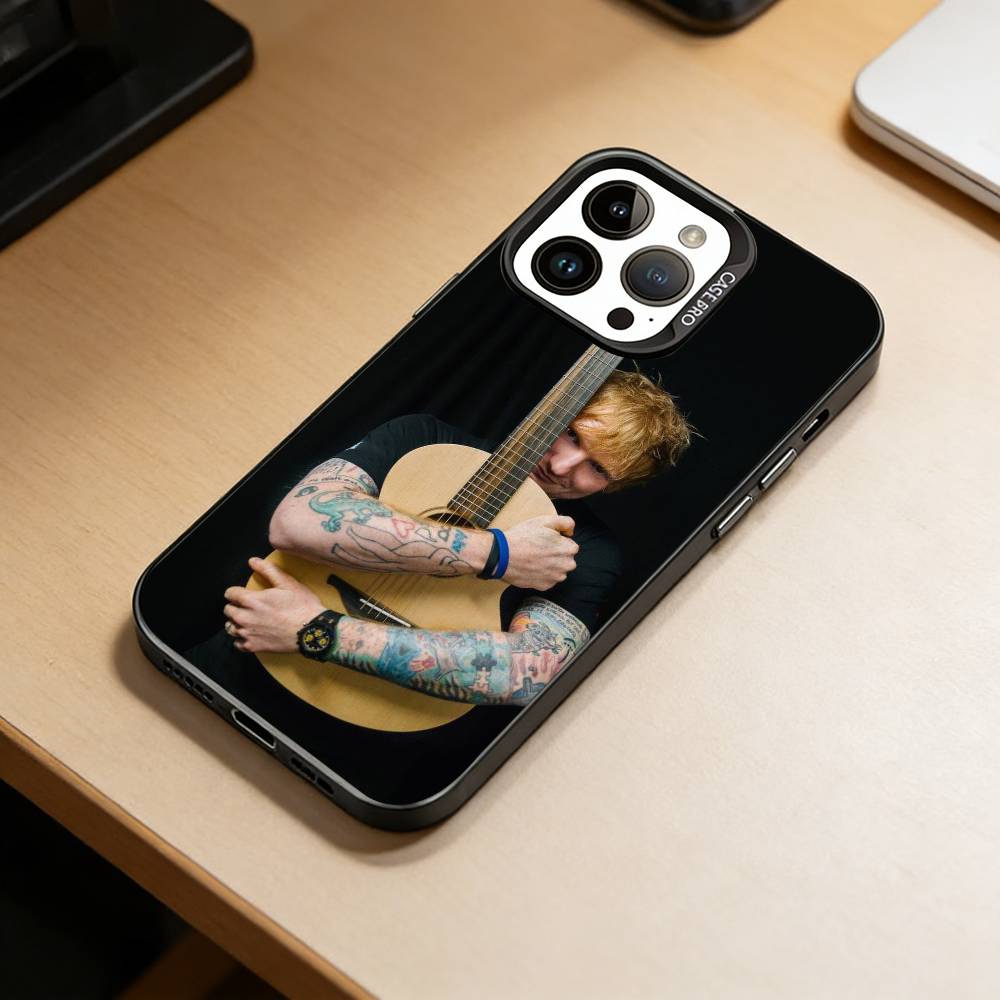 Männlicher Sänger-D-Ed Sheeran Handyhülle Für iPhone 17,16,15,14,13,12,11 Plus,Pro Max,XS,Bunte Silberne Handyhülle Funda Cover