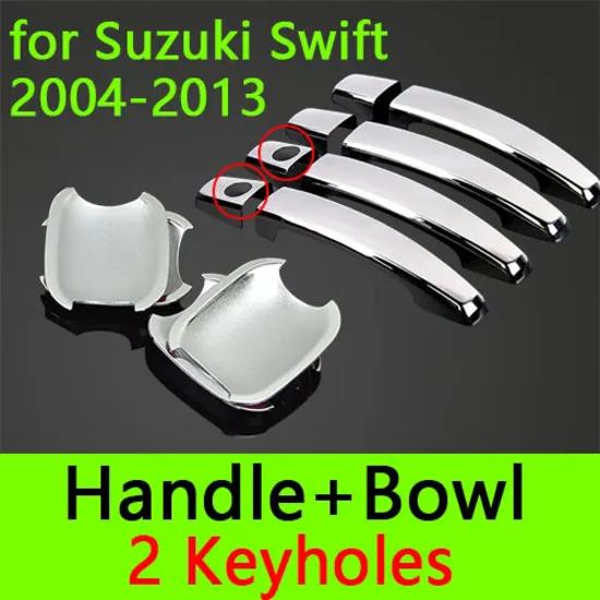 For Suzuki Swift 2004-2013 Accessories Chrome Door Handle Covers 2005 2006 2007 2008 2009 2010 2011 2012 Car Styling Stickers