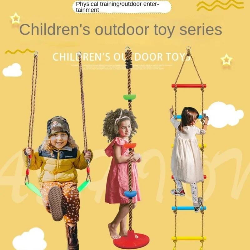 Kids' Climbing Rope Ladder Colorful Climbing Stones Indoor Outdoor Backyard Playground Children's Sensory Integration Training