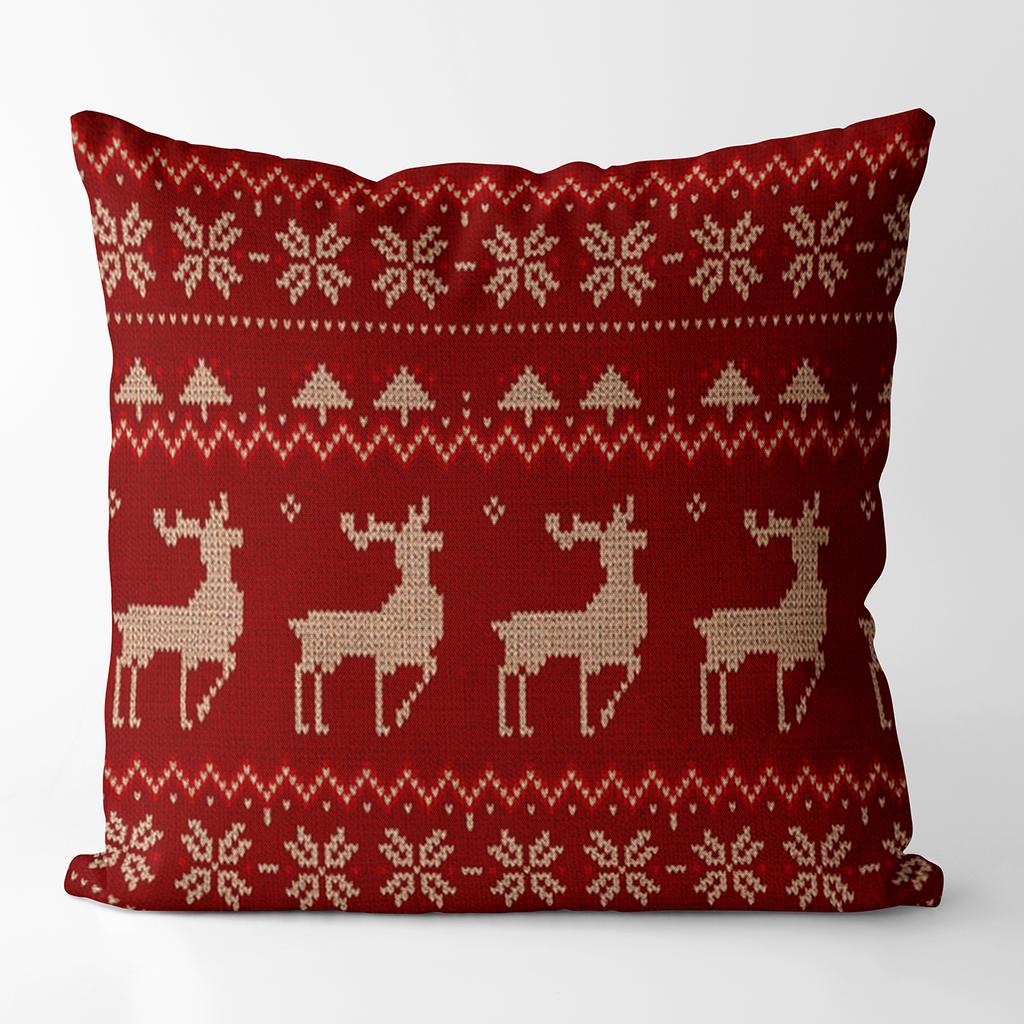 Christmas Cushion Cover Merry Christmas Decorations For Home Xmas Elk Noel Cristmas Ornaments New Year Gifts