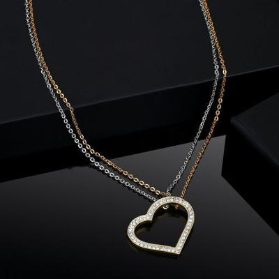 Vergoldeter Charm-Anhänger zum Valentinstag in Herzform für Damen/Mädchen
