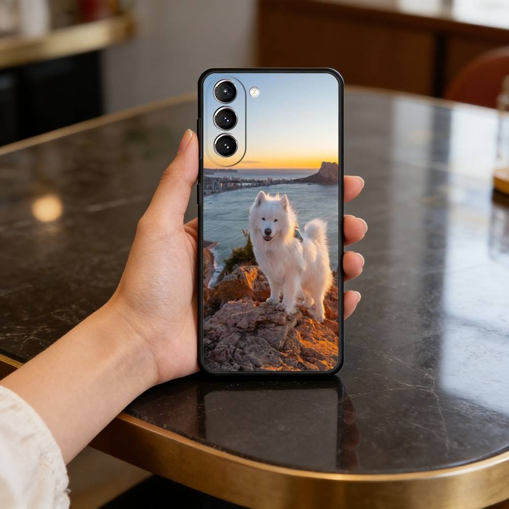 Süße Haustier Hund Samojede Hülle für Samsung Galaxy S21 S25 FE S24 S23 Ultra S20 S9 S22 Plus S10 TPU Hülle