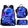 Anime J-JujutsuS K-KaisenS Child School Backpack with Lunch Bags ,Pencil Bags ,School Bags for Boys Girls Best Gift