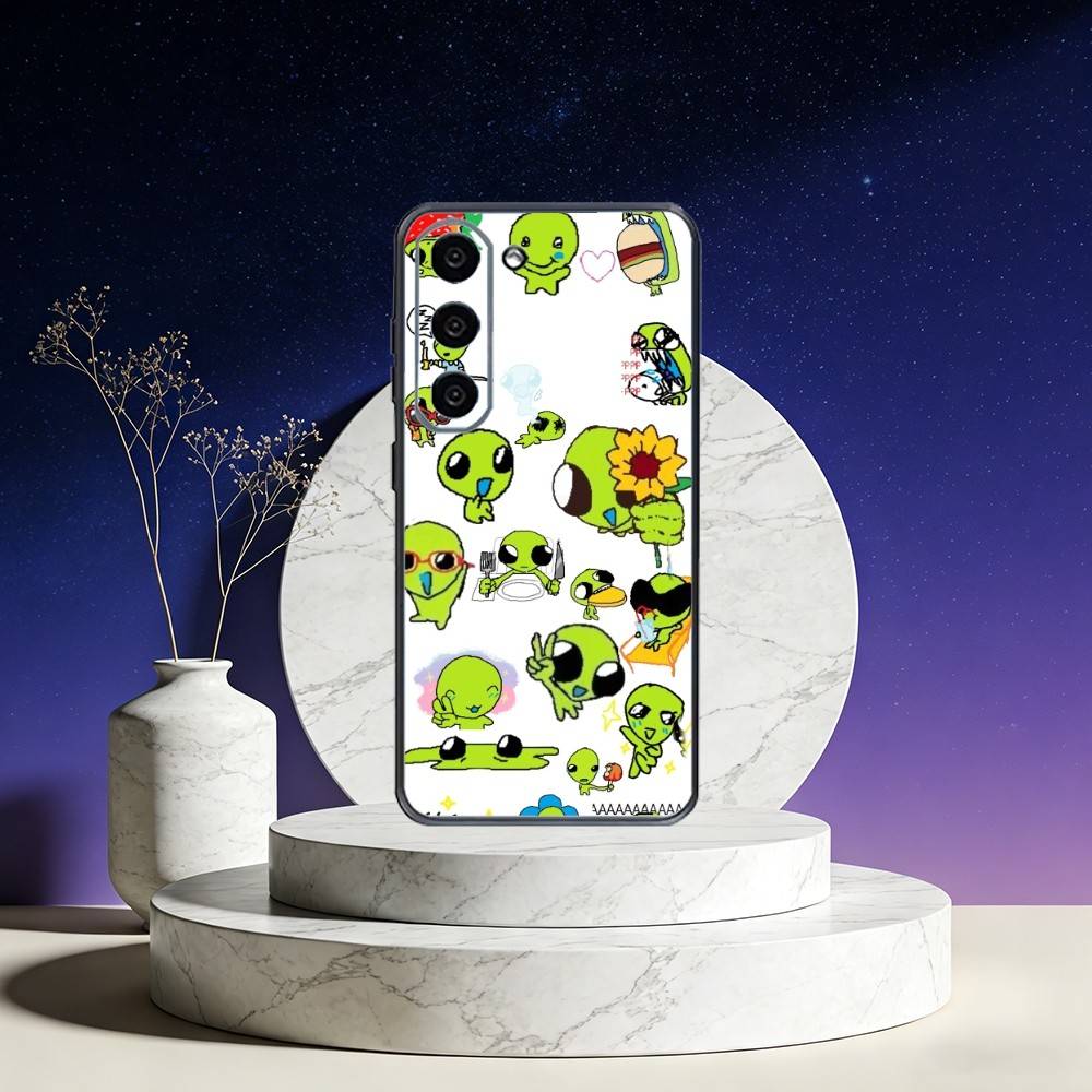 Funny Space U-UFO Alien Thing Phone Case For Samsung Galaxy A73,A72,A71,A70,A53,A52,A51,Others Soft Black Cover