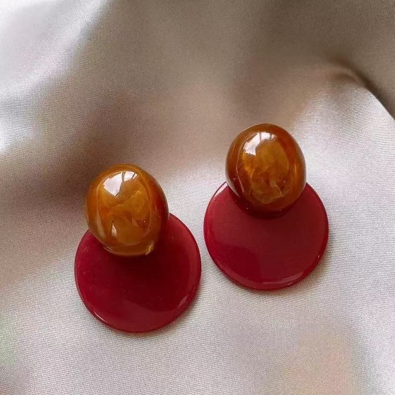 Resin Stud Earrings for Women - Lightweight Fashion Jewelry