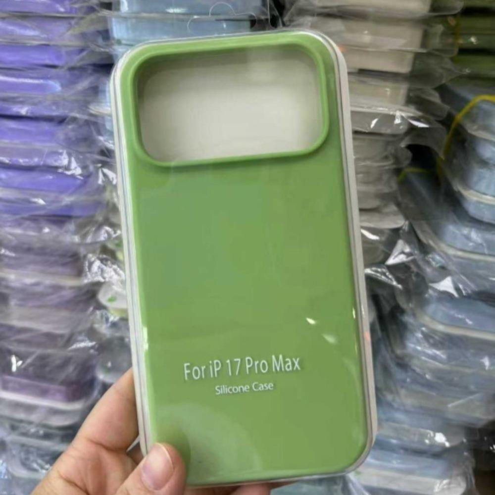 Carcasă Oficială din Silicon Lichid cu Textură de Piele în Culori Macaron pentru IPhone 17E Pro Max Air 16E 15 14 13 12 Protecție Buton Foto Husă Completă Anti-Cădere