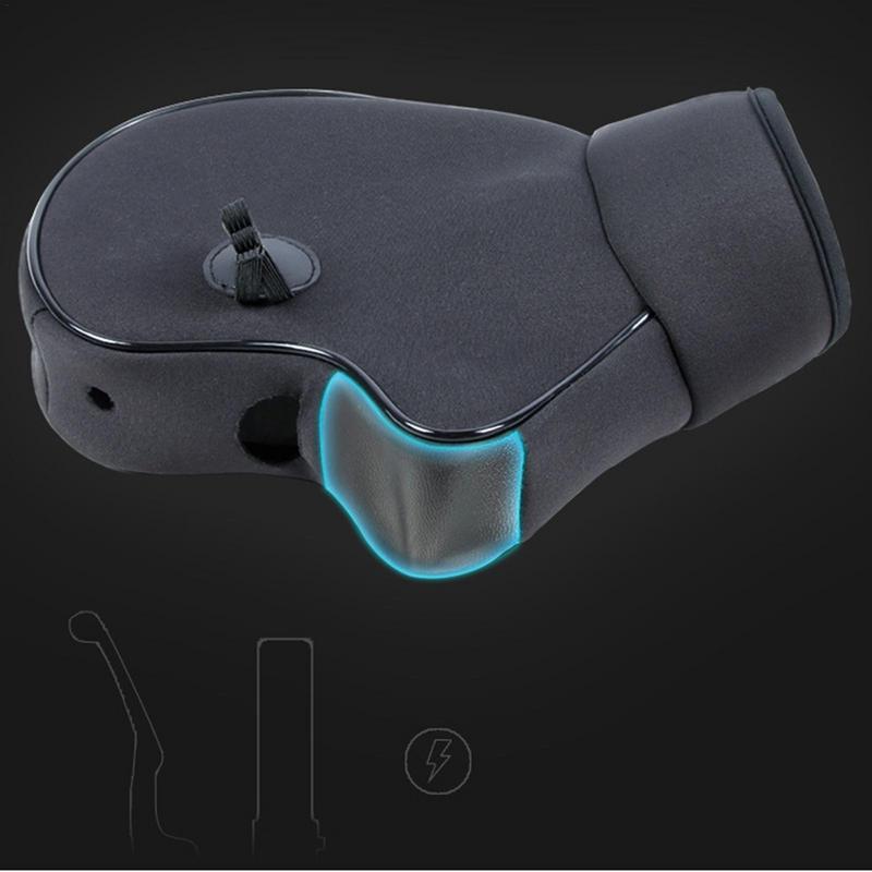 Motorcycle Handlebar Mitts Winter Windproof Mitts PU Leather Hand Warmer Handlebar Warmers Flexible and Elastic Winter Accessory