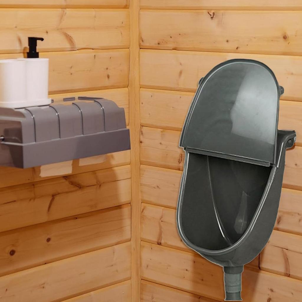 Outdoor Wall Urinal With Lid For Men Splash-Proof Wall-mounted Standing Urinals Portable Urine Separator For Bathroom Accessory