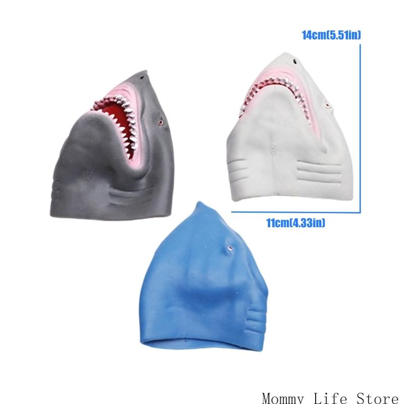 Cartoon Shark Vinyls Toy Hand Puppet With Open Mouth Flexible Jaw Creative Stuffed Animal For Children