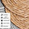 Round Woven Placemats Natural Straw Braided Rattan Placemats Heat Resistant Boho Place Mats For Dining Table JT314