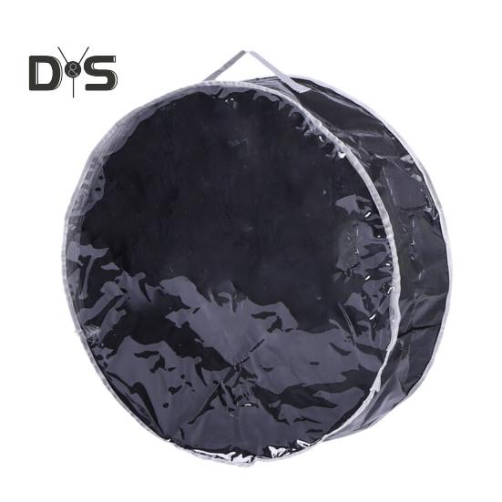 

Сумка для хранения рождественских венков с ручкой, застежкой-молнией, прозрачная рождественская гирлянда, пылезащитная сумка-органайзер для хранения L чёрный