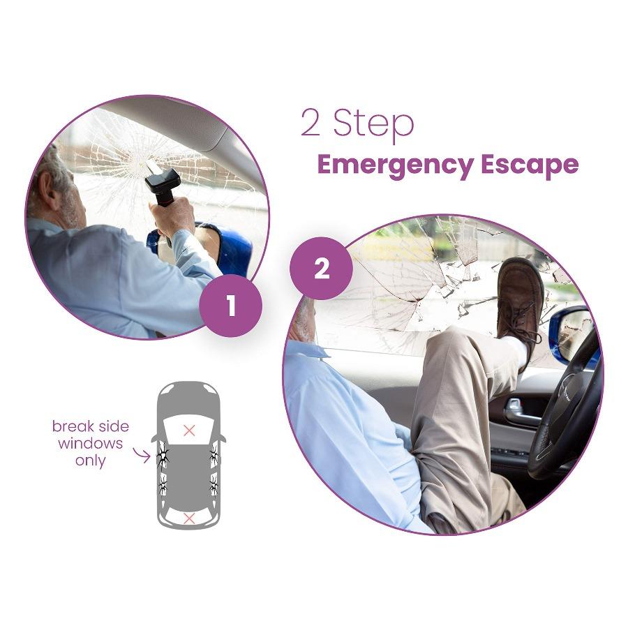 Multi-Functional Car Armrest Assist Handle - Portable Tool with Window Breaker & Seatbelt Cutter for Seniors