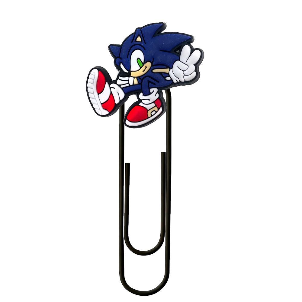 Sonic the Hedgehog Cute Metal Bookmark Paper Clip - Colorful DIY Stationery Ornament