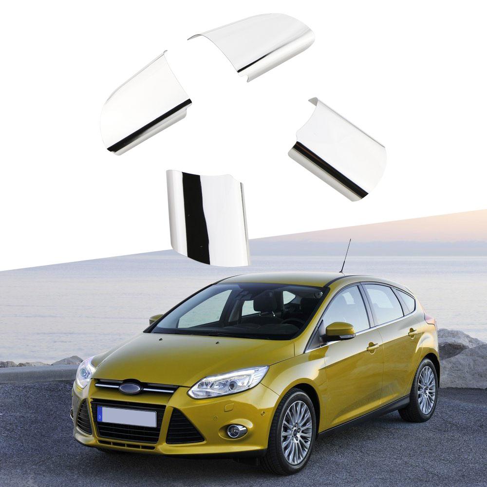 Stainless Steel Steering Wheel Decoration Cover Trim Sticker for Ford Focus 2 MK2 2005 - 2011 Car Sticker Auto Accessories