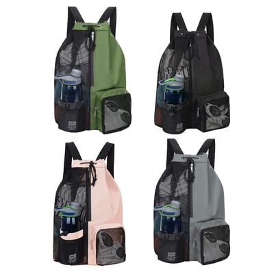 Swim Bag Mesh Drawstring Backpack with Wet Pocket Suitable for Swimming Gym and Workout Gear Sports Holidays School