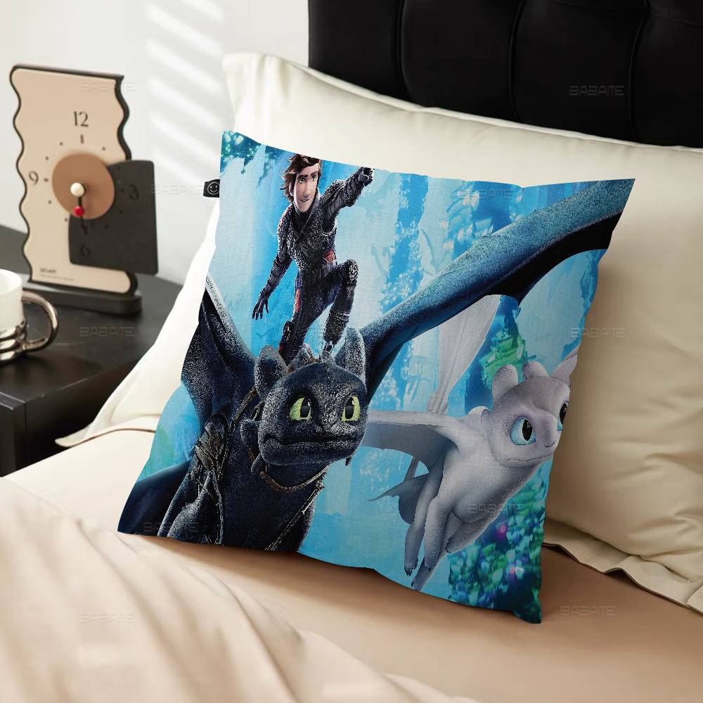 How To T-Train Your D-Dragon Cushion Cover Decorative Pillow Sofa Home Decor Case Pillow Cases