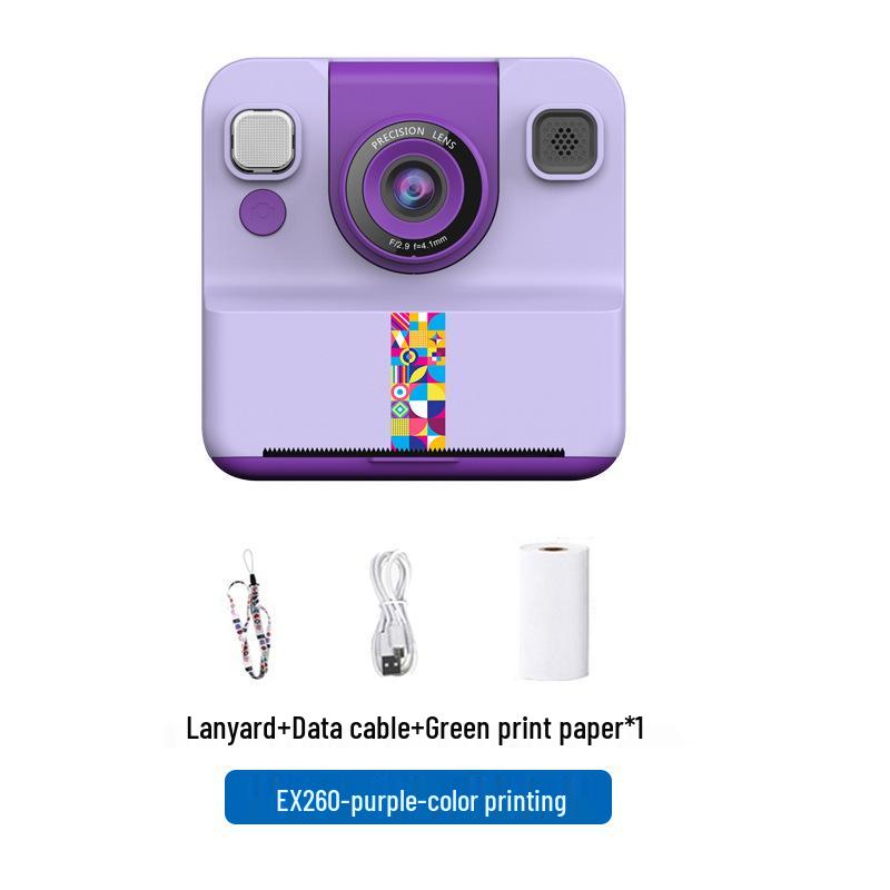 Children's Instant Print Camera: Mini Polaroid, Bluetooth, HD Digital Photography - Perfect Student Holiday Gift