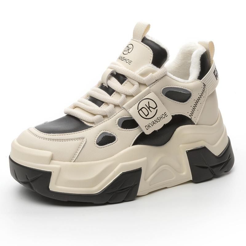 2025 Spring and Summer New Versatile Inner Height Increase Dad Shoes Women's Korean Version Platform Dad Shoes Students Casual Breathable and Comfor