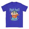 Men's T-Shirts Crayon Shin-chan Hohhoi Casual Cotton Tees Short Sleeve Funny Cute Celebration T Shirts O Neck Clothing Classic