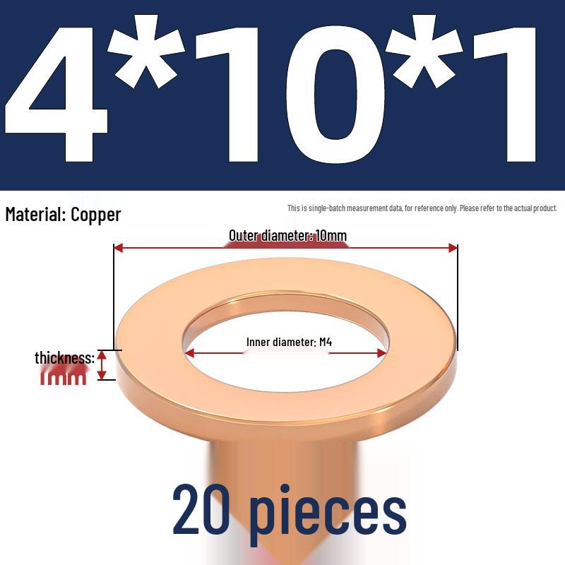 National Standard Red Copper Gasket Seal Ring and Flat Washer M3-M60mm for Marine Instruments