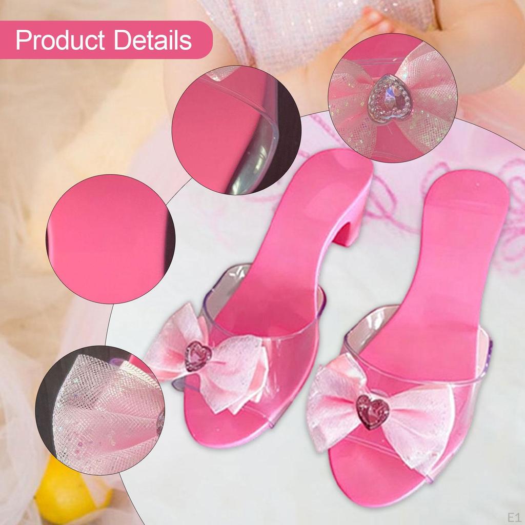 Jelly Sandals Kids Heels Cosplay Collector,Pretend Play,Fashion,Dress up Princess Shoe Slip on