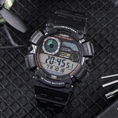 ZEGAREK MĘSKI CASIO Digital Moonphase WS-1500H-2AVEF + BOX