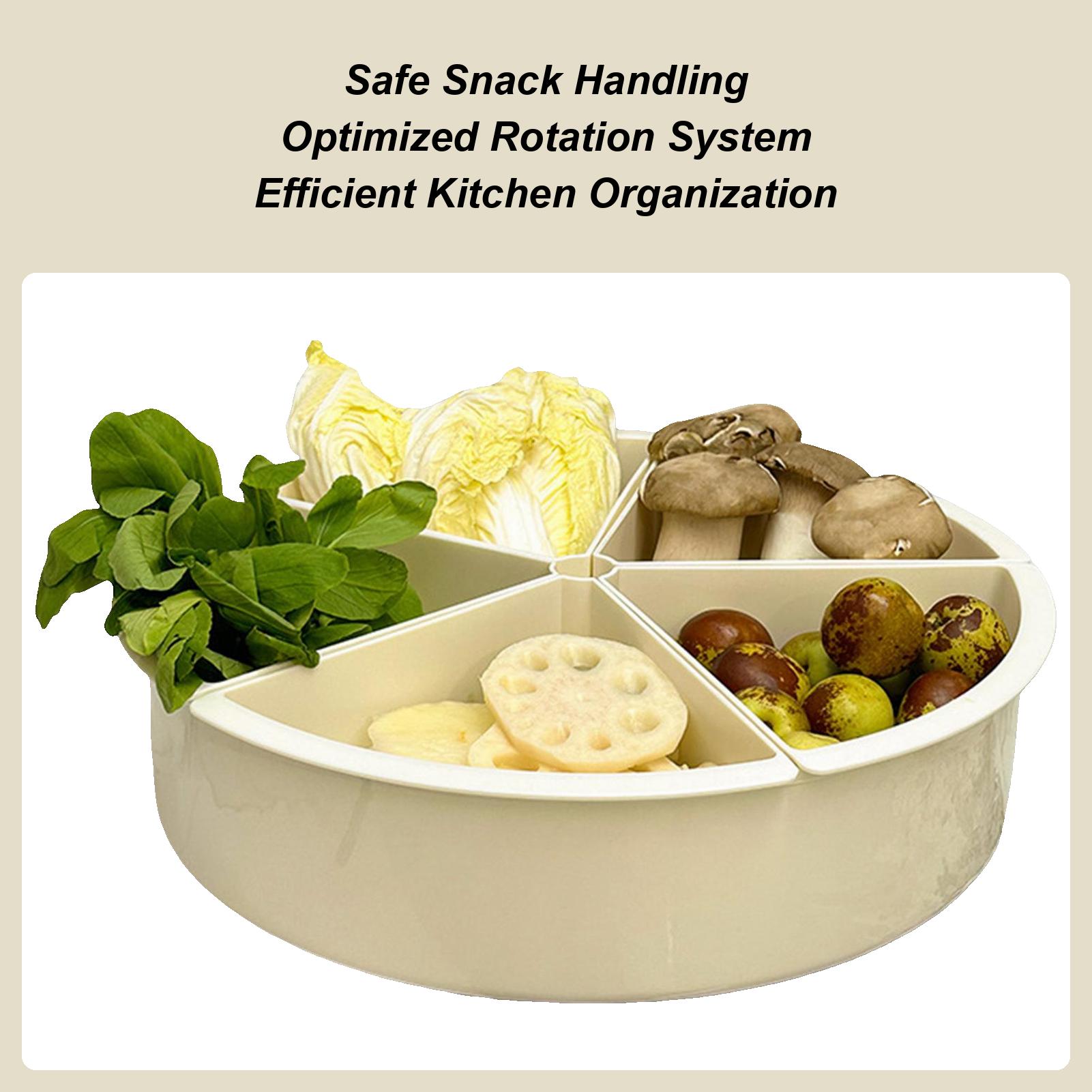Divided Serving Tray Turntable Drainage Fruit Storage Organizer Plate Divided Serving Dish For Entertaining Christmas Picnics CN