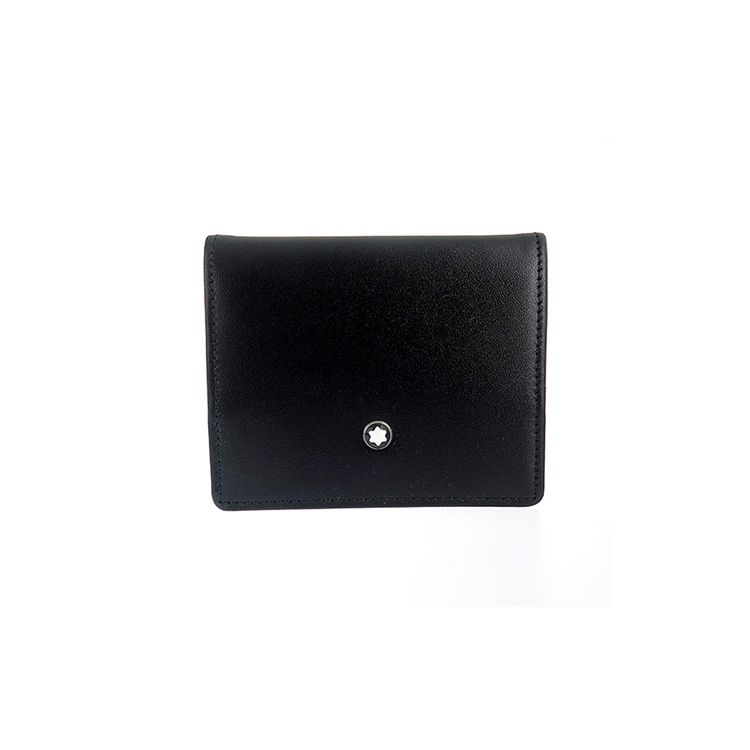 Montblanc Meisterstück Series Snap Closure Leather Wallet Men Wallets Black 14877 Box(Basic Set+Box)