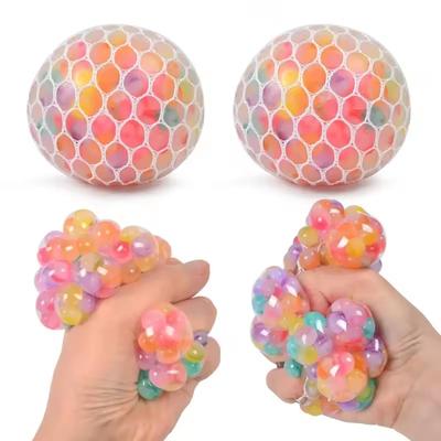 Handgepresste Farbe Mehl Traube Tennisball Dekompression Spielzeug TPR Klebriger Langsamer Rückprall Erwachsener Druckball Kinder Geschenk