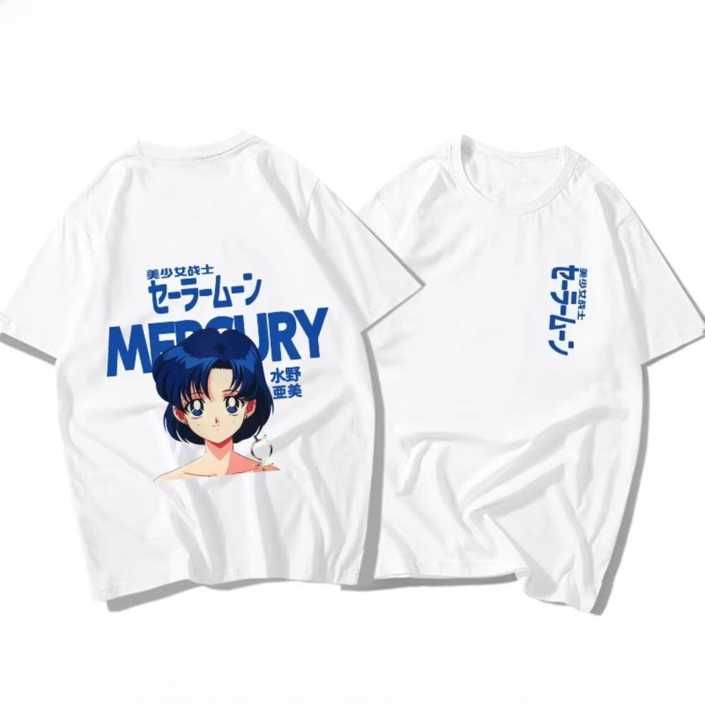 Sailor Moon Usagi Shortsleeved Tshirt Spring and Autumn Cotton Loose Unisex and FeUnisex Best Friend Outfit Soft Breathable