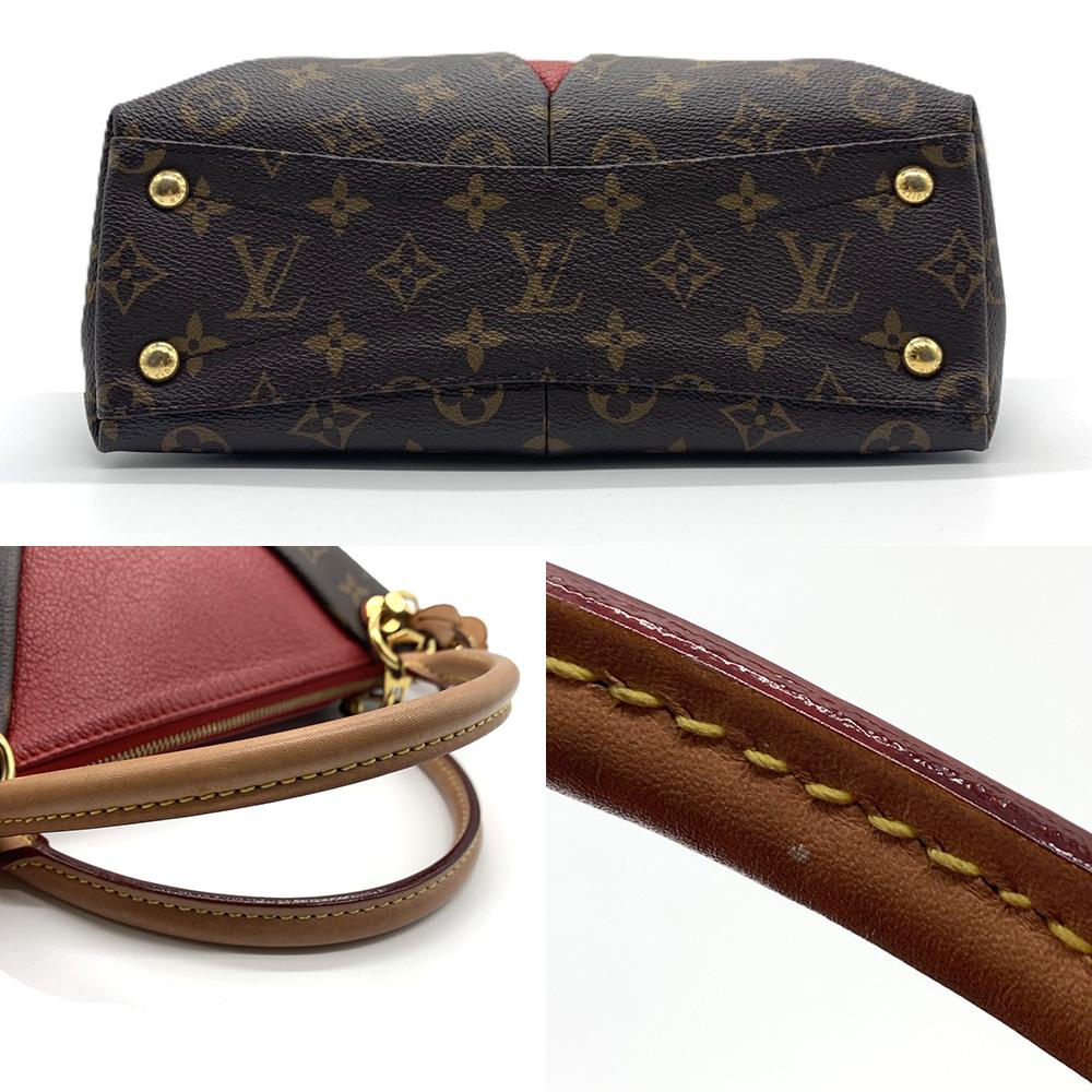 Used LOUIS VUITTONTote Bag Red Monogram Canvas/leather Women