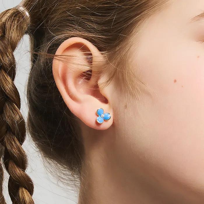 Hailey Petal Mini Flower Earrings