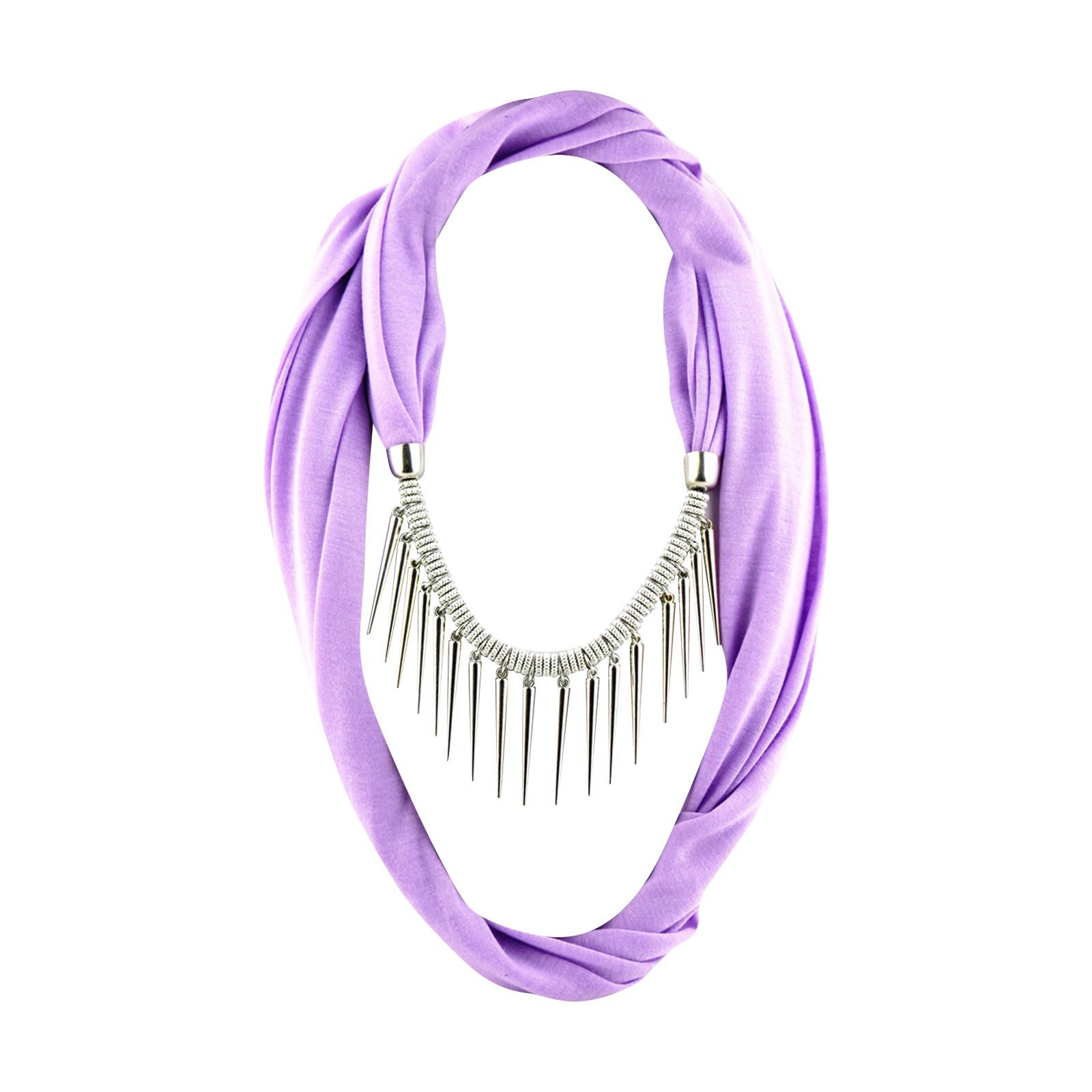 

Великолепные бусины, шарф с круглым кольцом, женские аксессуары для шарфов, ожерелье, этнический шарф One Size фиолетовый