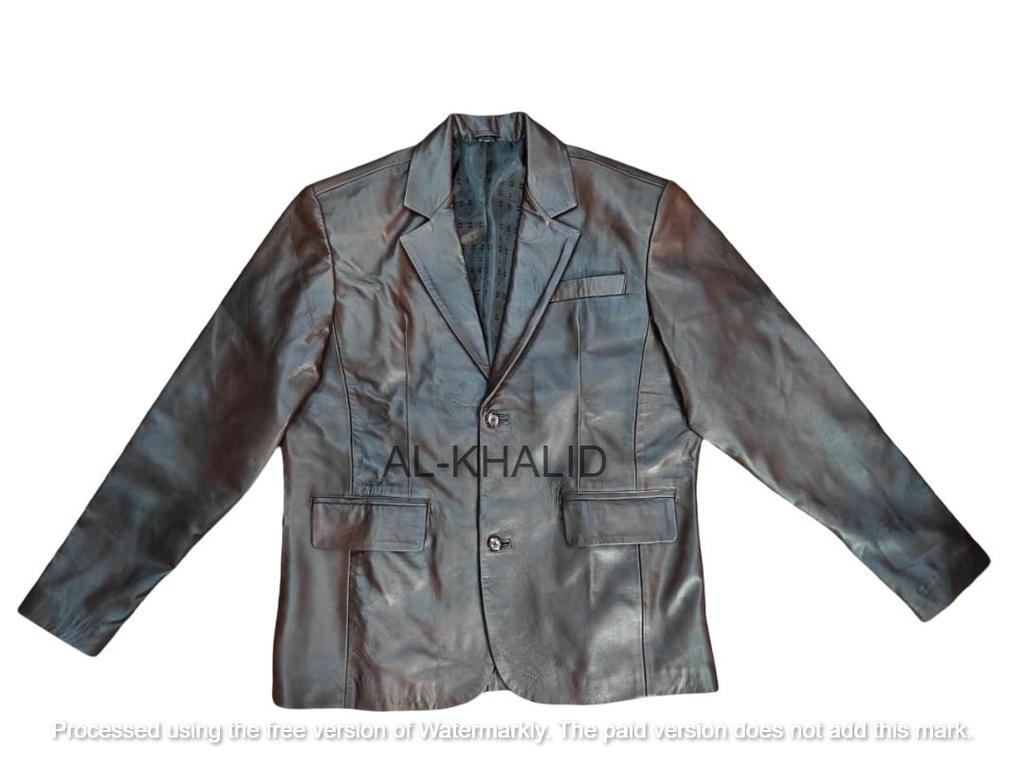 Kožený Nový Pánský Blejzr Hnědý Ručně Šitý Pravá Jehněčí Kůže Formální Stylové Nošení Měkký Střih