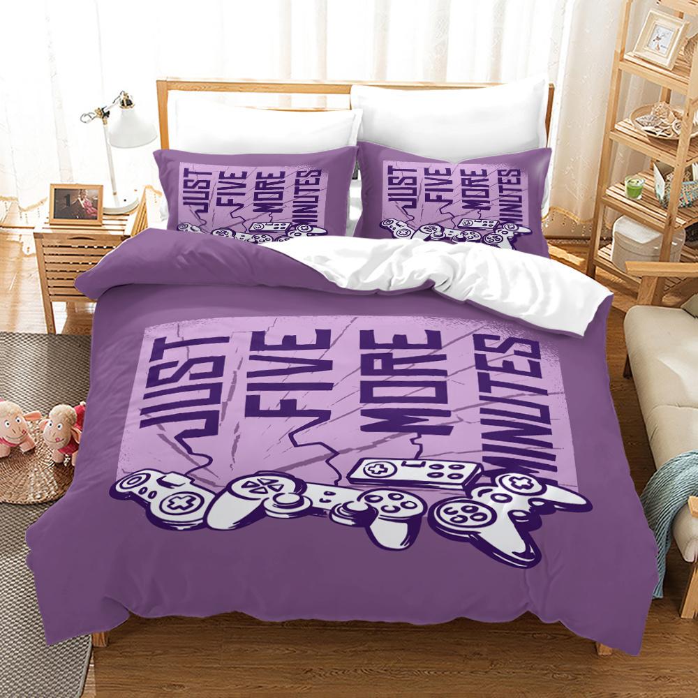 Herní povlečení na přikrývku Sada Dekorace herního pokoje pro kluky Děti Náctileté Videohry Jednolůžková ložní souprava Přehoz s gamepadem Dekor Domov