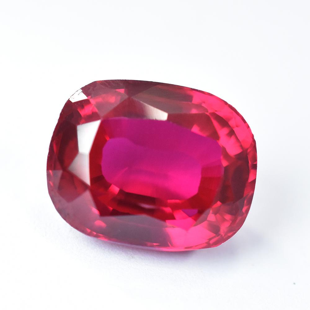 Blood Red Ruby Gemstone Natural 30.40 Ct CUSHION Cut Certified