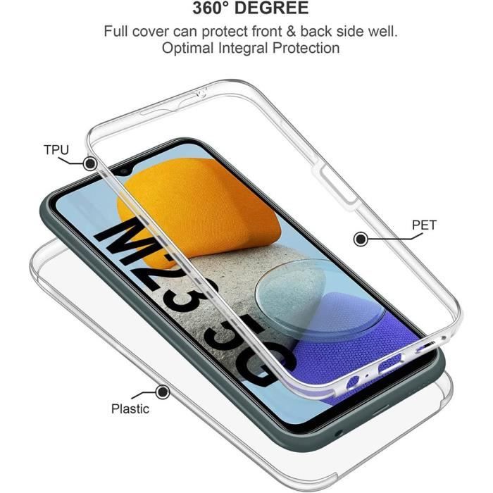 Coque de protection - Samsung - Galaxy M23 5G - Intégrale 360° - Antichoc - Transparent