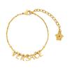 Logo Decorated Metal Bracelet Women Accessories Gold 1019924-1A00620
