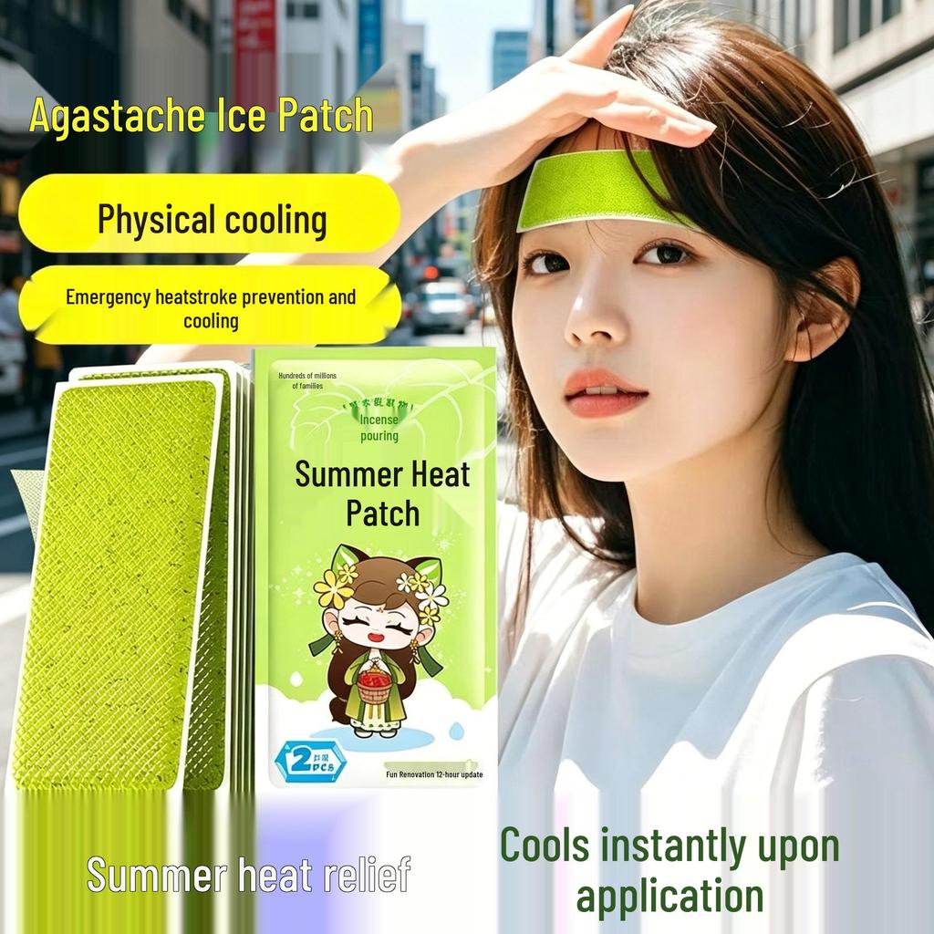 Summer Cool Agastache Cooling Sticker: Ice Pack for Student, Military, Travel, and Heat Relief