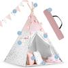 Tenda Teepee Nukido per Bambini con Ghirlanda e Luci - Rosa