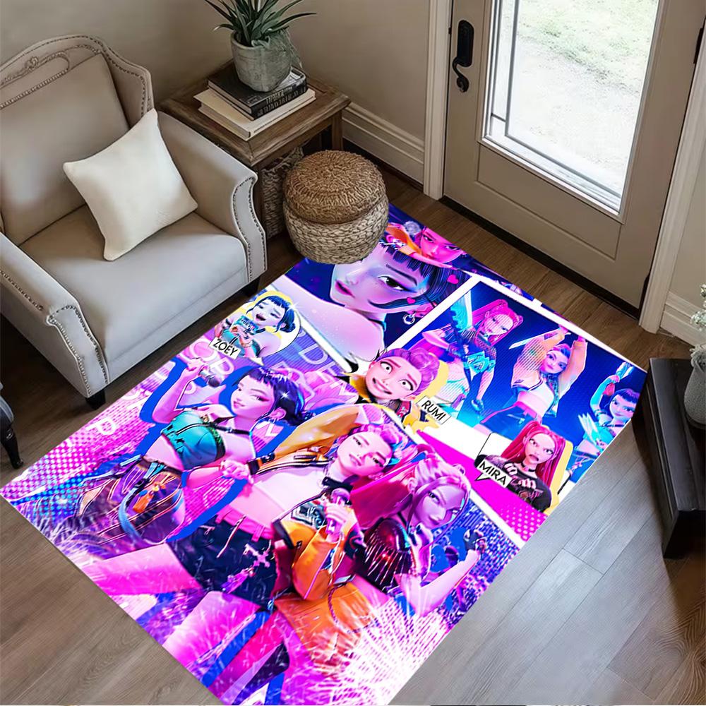 Huntress Power Squad Floor Mat Suitable for Living Rooms Bedrooms Hallway Game Room Anti-slip Rug Decorate Offices Gift for Festivals