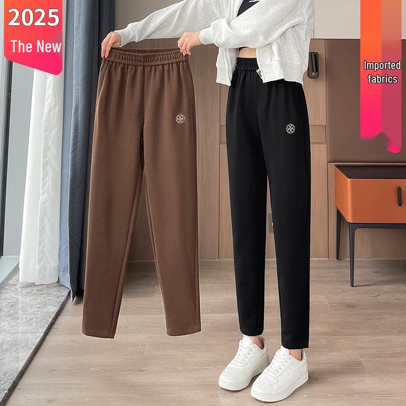 

Women s 2025 High-Waist Black Harem Pants - Slimming, Casual, Versatile Autumn Style M