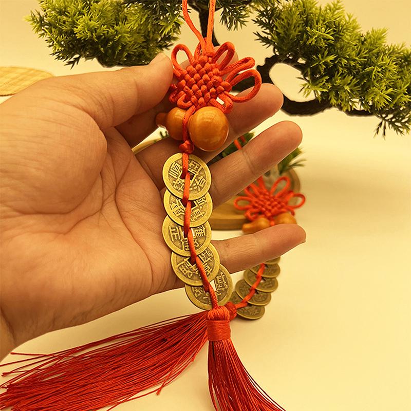 1Pcs Feng Shui Decoration Five Emperors Money East And Northwest Home Decor Authentic Gourd Pendant Town House Talisman Coin