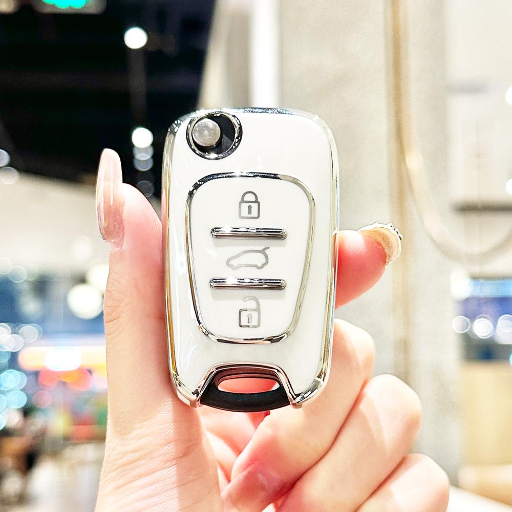 Car Key Cover Case Shell for Kia Rio K7 K5 Sportage Sorento Fashion Soft TPU For Hyundai Elantra Azera I20 I30 Veracruz Veloster