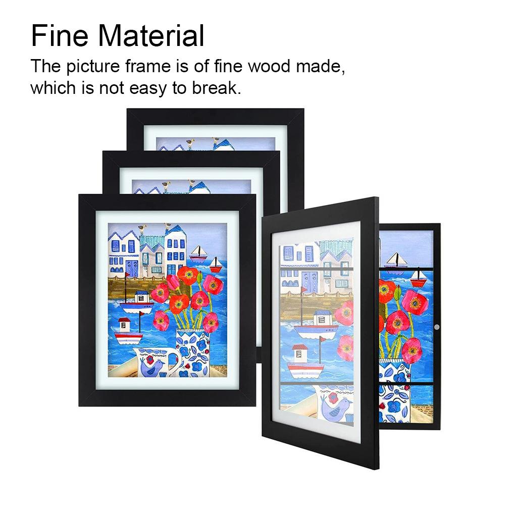Wood Picture Frame Decorative Elastic Band Rectangular Wall-mounted Replacement Home Salon Gallery Artwork Frames