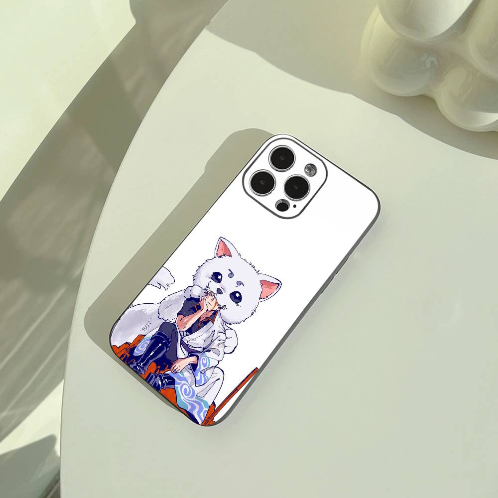 G-Gintama-Gintoki Sakata Phone Case For iPhone 17,16,15,14,13,12,11 Pro Max,16Plus,XS Soft Black Cover