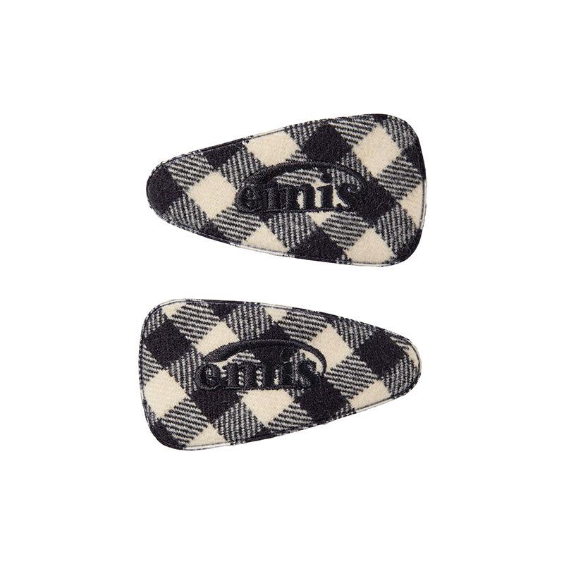 Emis Plaid Wide Hair Clip for Women - Stylish Korean BB Hair Accessory Premium Individual Packaging
